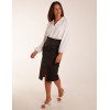 Front Split Midi Utility Skirt