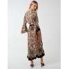 Paisley Wrap Kimono Style Hi Lo Dress