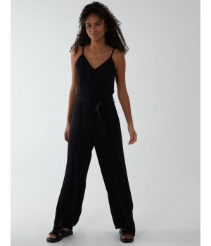 Button Front Strappy Jumpsuit