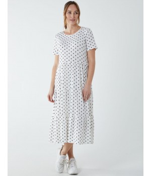 Tiered Smock Midi Dress