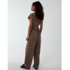 Jumpsuit With Ruffle Sleeve And Wrap Front