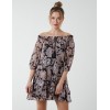 Sheared Neck Bardot Dress