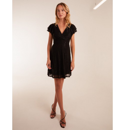 Double Frill Wrap Dress