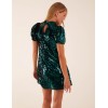 Puff Sleeve Sequin Mini Dress