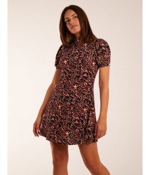 Floral Animal Smock Mini Dress