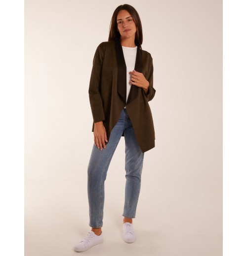 Suede Look Waterfall Jacket