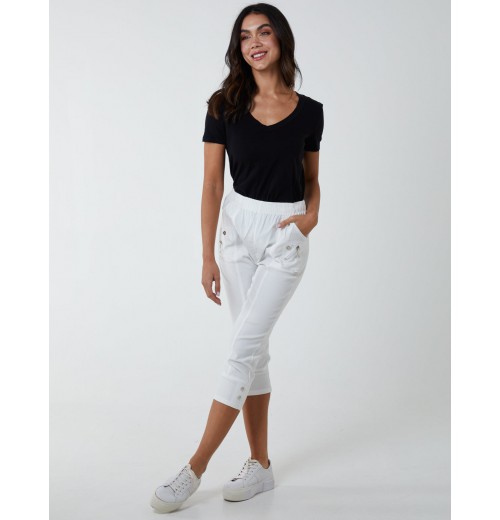 Zip Detail Crop Trouser