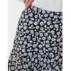 Floral Print Asymmetric Midi Skirt