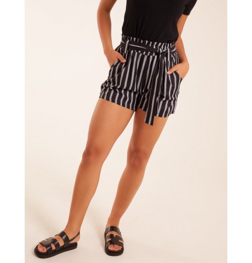 Stripe Belted Shorts