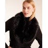 Faux Fur Collared Belted Coat